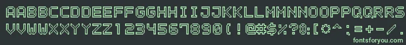 OutlinePixel7 Font – Green Fonts on Black Background