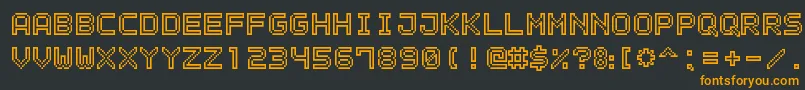 フォントOutlinePixel7 – 黒い背景にオレンジの文字