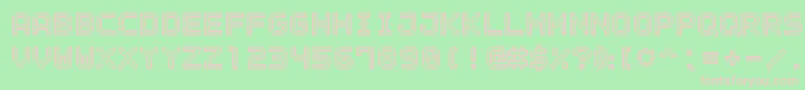 Police OutlinePixel7 – polices roses sur fond vert