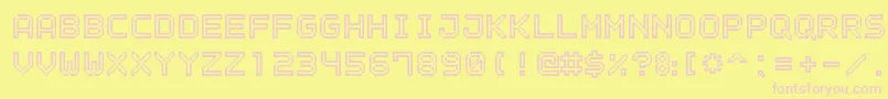 Police OutlinePixel7 – polices roses sur fond jaune