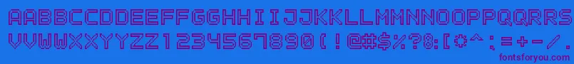 OutlinePixel7 Font – Purple Fonts on Blue Background