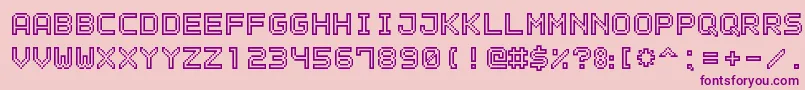 OutlinePixel7 Font – Purple Fonts on Pink Background