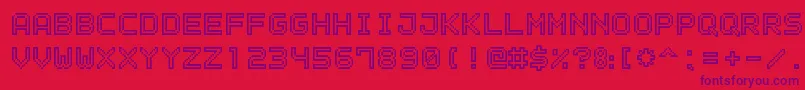 OutlinePixel7 Font – Purple Fonts on Red Background
