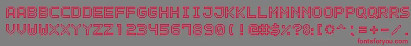 OutlinePixel7 Font – Red Fonts on Gray Background