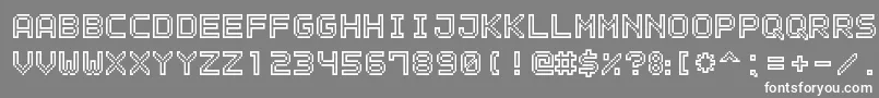 Czcionka OutlinePixel7 – białe czcionki na szarym tle