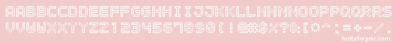 OutlinePixel7 Font – White Fonts on Pink Background