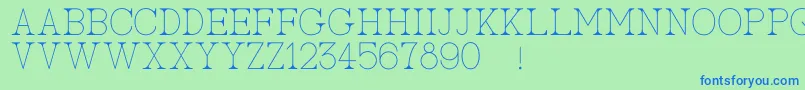 AcBigserifOne Font – Blue Fonts on Green Background