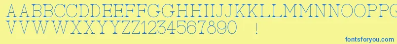 AcBigserifOne Font – Blue Fonts on Yellow Background