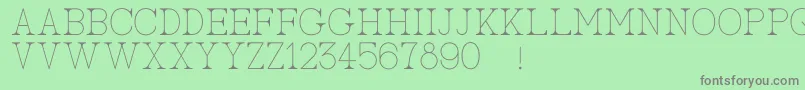 AcBigserifOne Font – Gray Fonts on Green Background