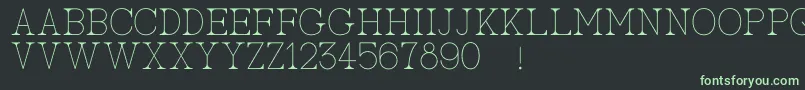 Fonte AcBigserifOne – fontes verdes em um fundo preto