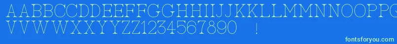 AcBigserifOne Font – Green Fonts on Blue Background