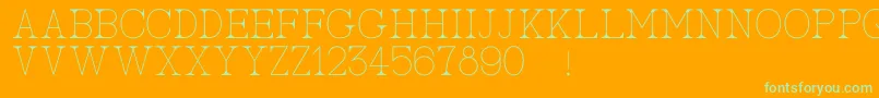 fuente AcBigserifOne – Fuentes Verdes Sobre Fondo Naranja