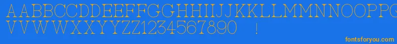Police AcBigserifOne – polices orange sur fond bleu
