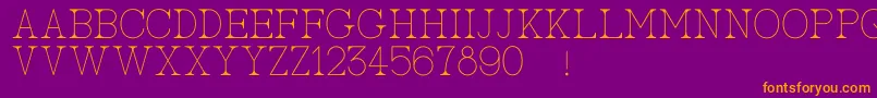 AcBigserifOne Font – Orange Fonts on Purple Background