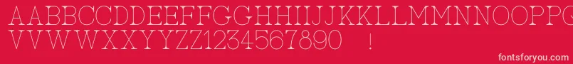Police AcBigserifOne – polices roses sur fond rouge