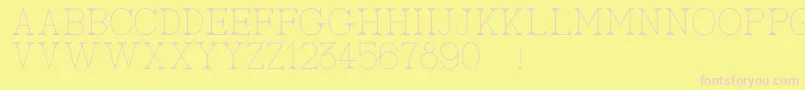 AcBigserifOne Font – Pink Fonts on Yellow Background