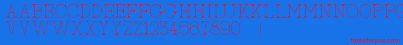 AcBigserifOne Font – Red Fonts on Blue Background
