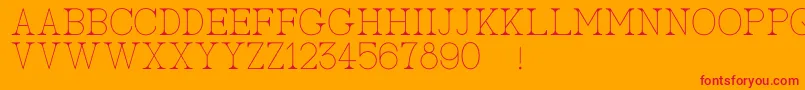 Шрифт AcBigserifOne – красные шрифты на оранжевом фоне