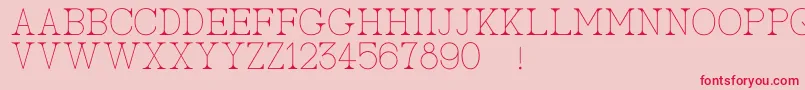 Fonte AcBigserifOne – fontes vermelhas em um fundo rosa