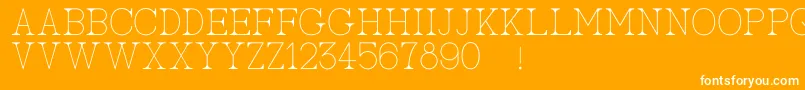 AcBigserifOne Font – White Fonts on Orange Background