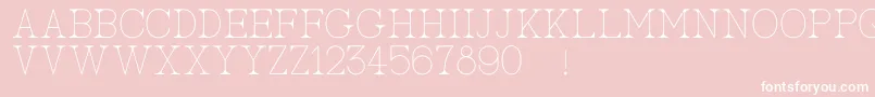 Fonte AcBigserifOne – fontes brancas em um fundo rosa