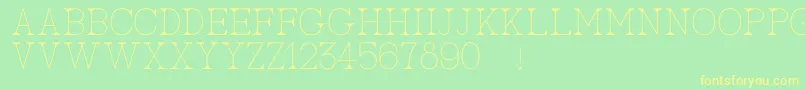 AcBigserifOne Font – Yellow Fonts on Green Background
