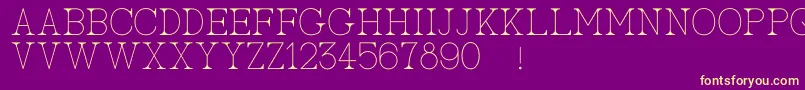 AcBigserifOne Font – Yellow Fonts on Purple Background