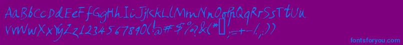 Amano Font – Blue Fonts on Purple Background