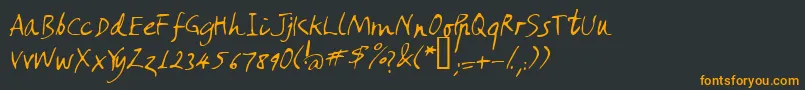 Шрифт Amano – оранжевые шрифты на чёрном фоне