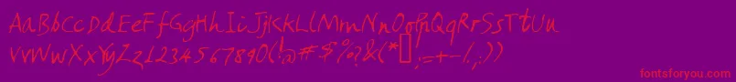 Amano Font – Red Fonts on Purple Background