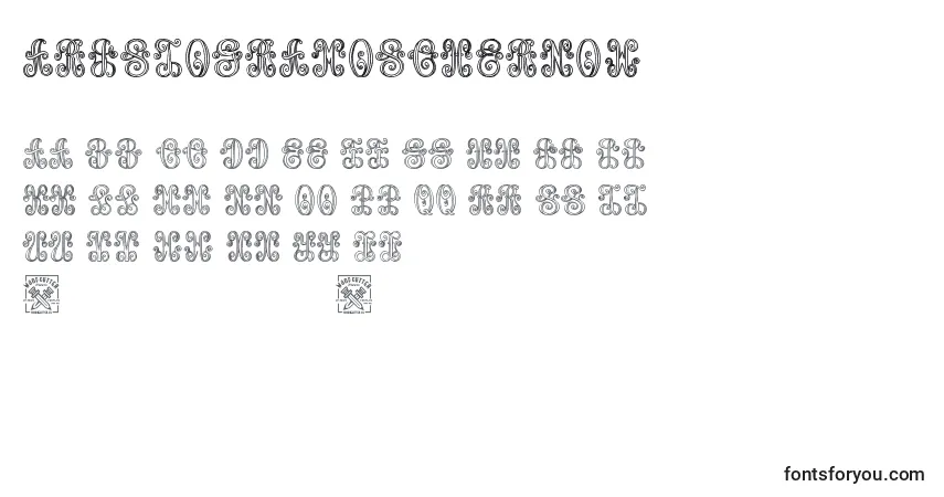 Schriftart AristogramosChernow – Alphabet, Zahlen, spezielle Symbole