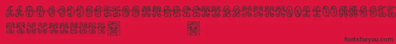 Police AristogramosChernow – polices noires sur fond rouge