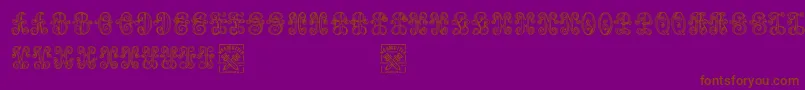 AristogramosChernow Font – Brown Fonts on Purple Background