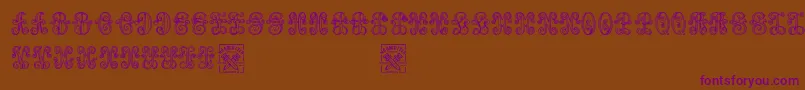 AristogramosChernow Font – Purple Fonts on Brown Background