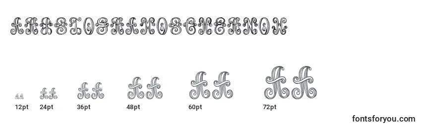 AristogramosChernow Font Sizes