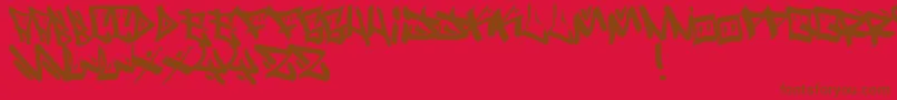 NeoBopollux Font – Brown Fonts on Red Background