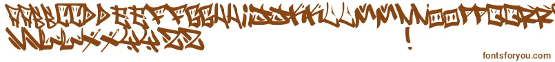 NeoBopollux-Schriftart – Braune Schriften auf weißem Hintergrund