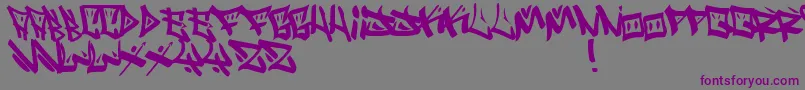 フォントNeoBopollux – 紫色のフォント、灰色の背景