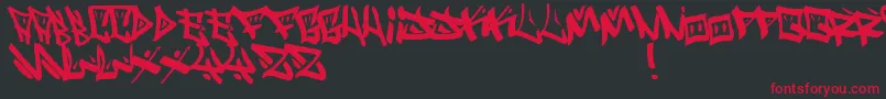 NeoBopollux Font – Red Fonts on Black Background