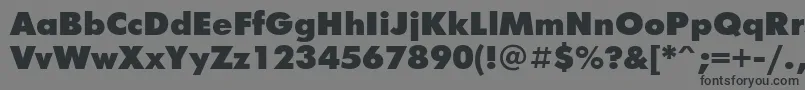 FuturisxgttNormal Font – Black Fonts on Gray Background