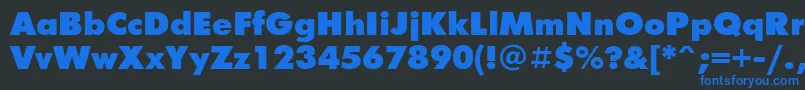 FuturisxgttNormal Font – Blue Fonts on Black Background