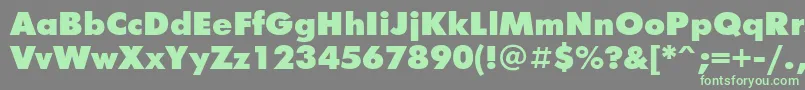 FuturisxgttNormal-Schriftart – Grüne Schriften auf grauem Hintergrund