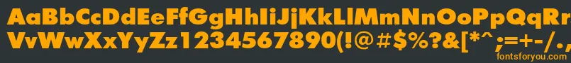 FuturisxgttNormal Font – Orange Fonts on Black Background