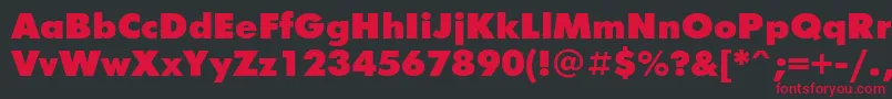 FuturisxgttNormal Font – Red Fonts on Black Background