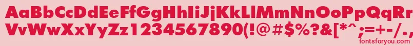 Czcionka FuturisxgttNormal – czerwone czcionki na różowym tle