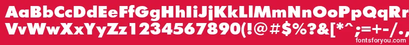 FuturisxgttNormal Font – White Fonts on Red Background