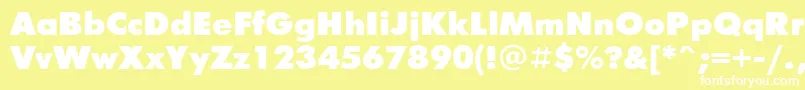 FuturisxgttNormal Font – White Fonts on Yellow Background