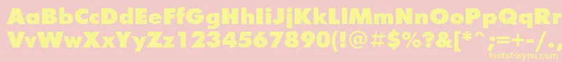 FuturisxgttNormal Font – Yellow Fonts on Pink Background