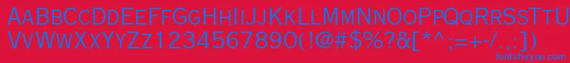 CopperplateLightCondensedSsiLightCondensed Font – Blue Fonts on Red Background