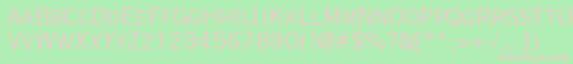 CopperplateLightCondensedSsiLightCondensed Font – Pink Fonts on Green Background